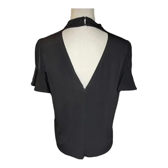 Laundry By Shelli Segal Women’s Size Small High Neck Cutout Back‎ Flutter Sleeve - Picture 3 of 5